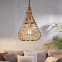 Lustra LED Suspendata AMSFIELD Wood Style EGLO 49772 LEMN / SUSPENDATE Lighting Fixtures