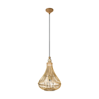 Lustra LED Suspendata AMSFIELD Wood Style EGLO 49772 LEMN / SUSPENDATE Lighting Fixtures