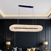 LED осветително тяло висящо Chrome Crystal Sponge 80x30cm Еквивалент 800W