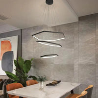 LED осветително тяло 120W HEXAGON Black 3 сегмента