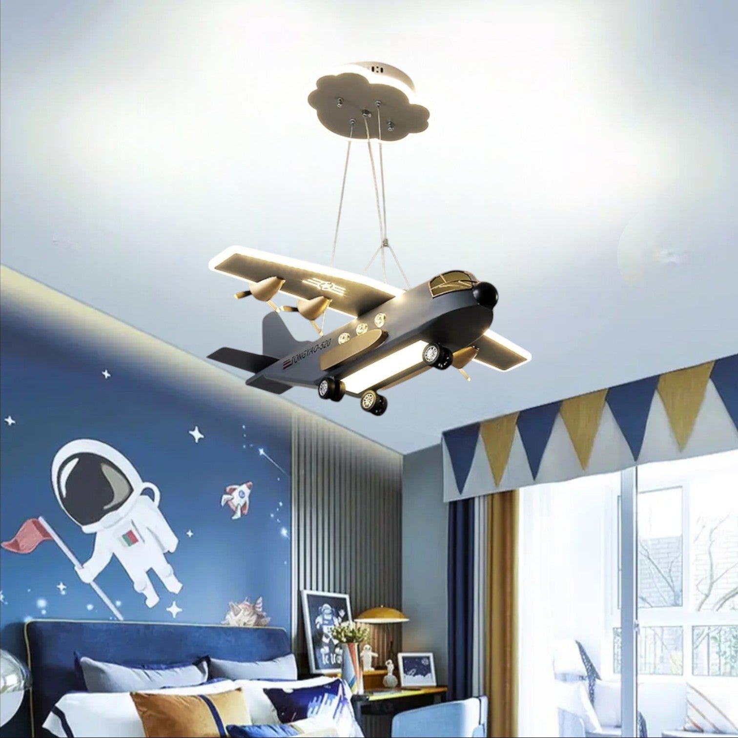 LED осветително тяло висящо War Plane еквивалент 300W