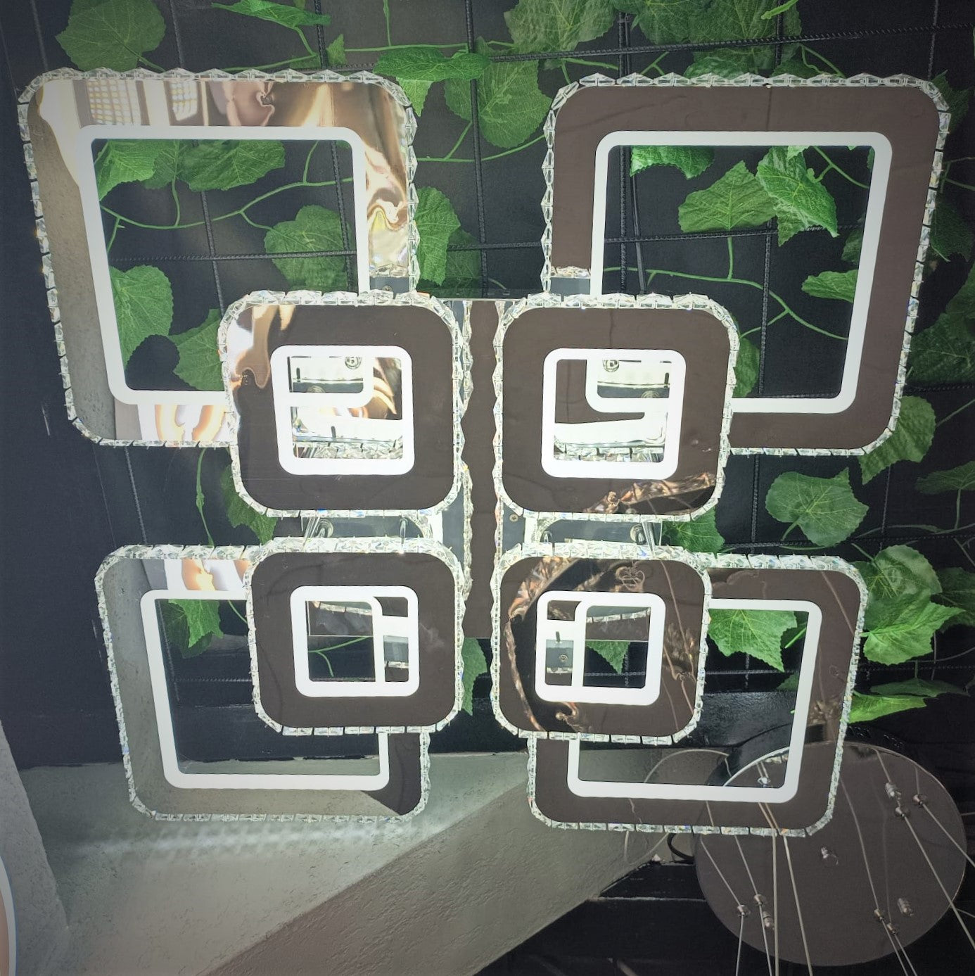 LED осветително тяло 4+4 Square Cristal Chrome Super RGB Еквивалент 1000W
