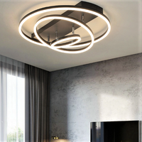 LED осветително тяло Brown 3 Rings регулируемо, еквивалент 800W, с дистанционно
