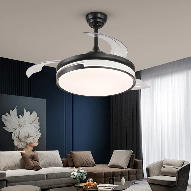 Lustra LED Summer Black cu Ventilator Echivalent 300W Telecomanda NEAGRA / VENTILATOR Lighting Fixtures