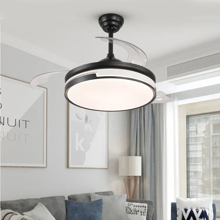 Lustra LED Summer Black cu Ventilator Echivalent 300W Telecomanda NEAGRA / VENTILATOR Lighting Fixtures