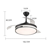 Lustra LED Summer Black cu Ventilator Echivalent 300W Telecomanda NEAGRA / VENTILATOR Lighting Fixtures