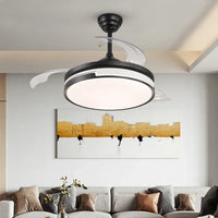 Осветително тяло LED Summer Black с вентилатор, еквивалент 300W, с дистанционно