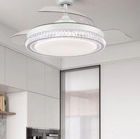 LED осветително тяло с вентилатор 120W със сгъваеми перки и дистанционно