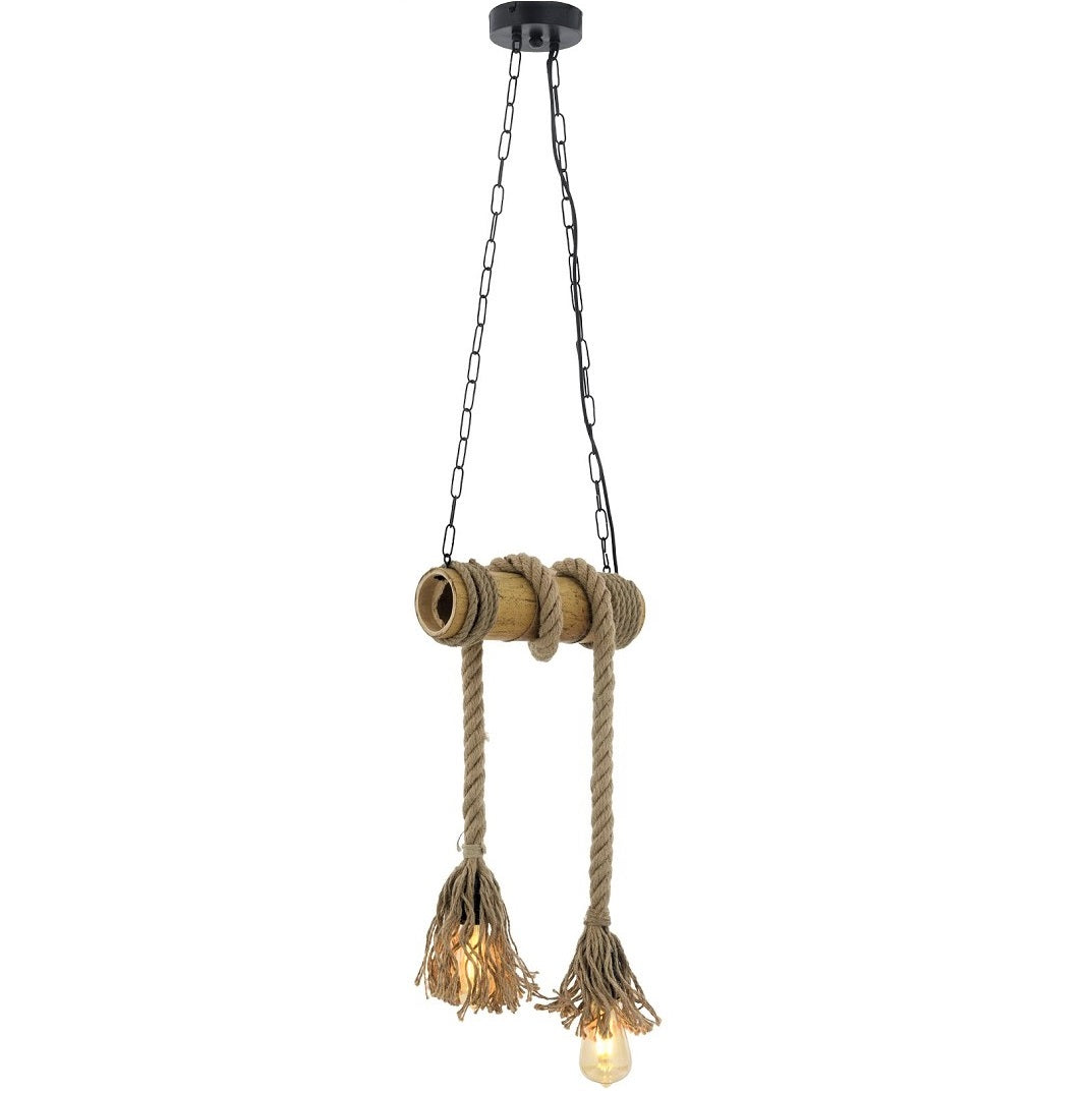 Lustra Retro Design Bamboo 2Xe27 Lighting Fixtures