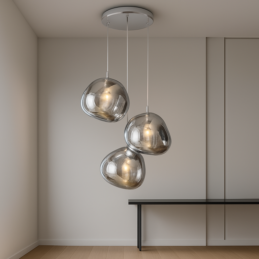 Осветително тяло абажур висящо Chrome Orbs 3xE27