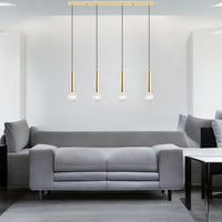 Окачено осветително тяло Exquisite Golden линеен държач 4xE27