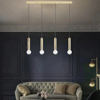 Окачено осветително тяло Exquisite Golden линеен държач 4xE27