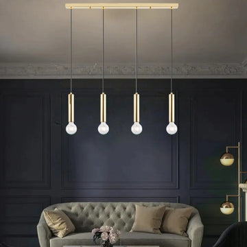 Окачено осветително тяло Exquisite Golden линеен държач 4xE27
