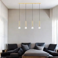 Окачено осветително тяло Exquisite Golden линеен държач 4xE27