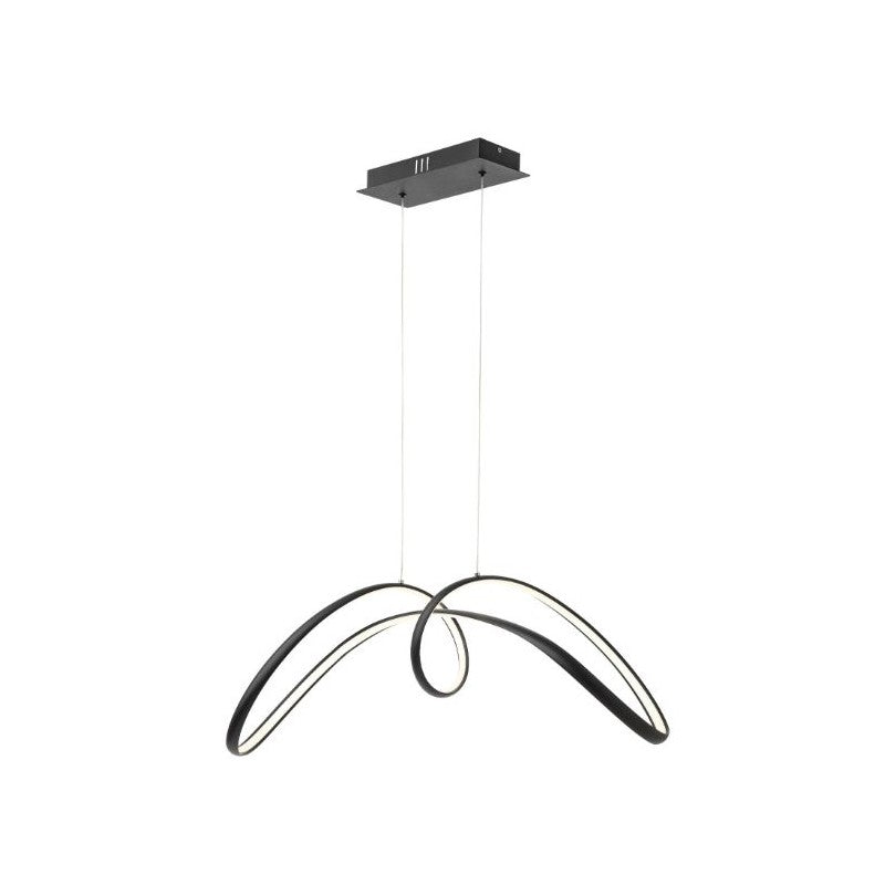 LED осветително тяло 108W висящо елипсовидно Black SMART