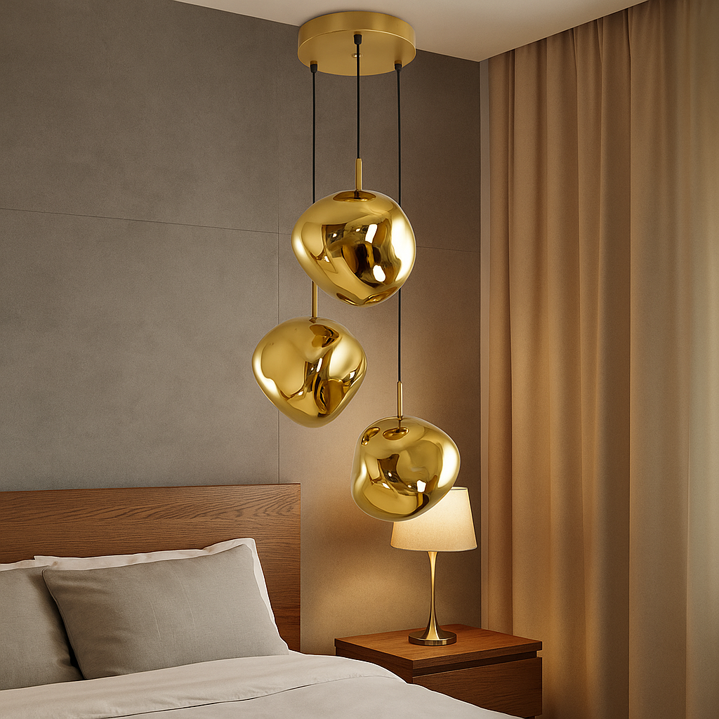 Осветително тяло абажур висящо Golden Orbs 3xE27