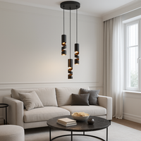 Lustra Suspendata STREAM Black Premium 3xGU10 NEAGRA / SUSPENDATE Chandeliers