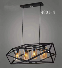Осветително тяло винтидж Medieval Glass 4xE27
