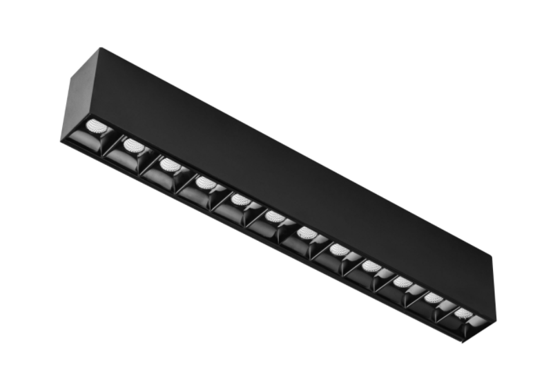 LED спот 12W 22cm магнитен линеен SMART CCT черен дистанционно