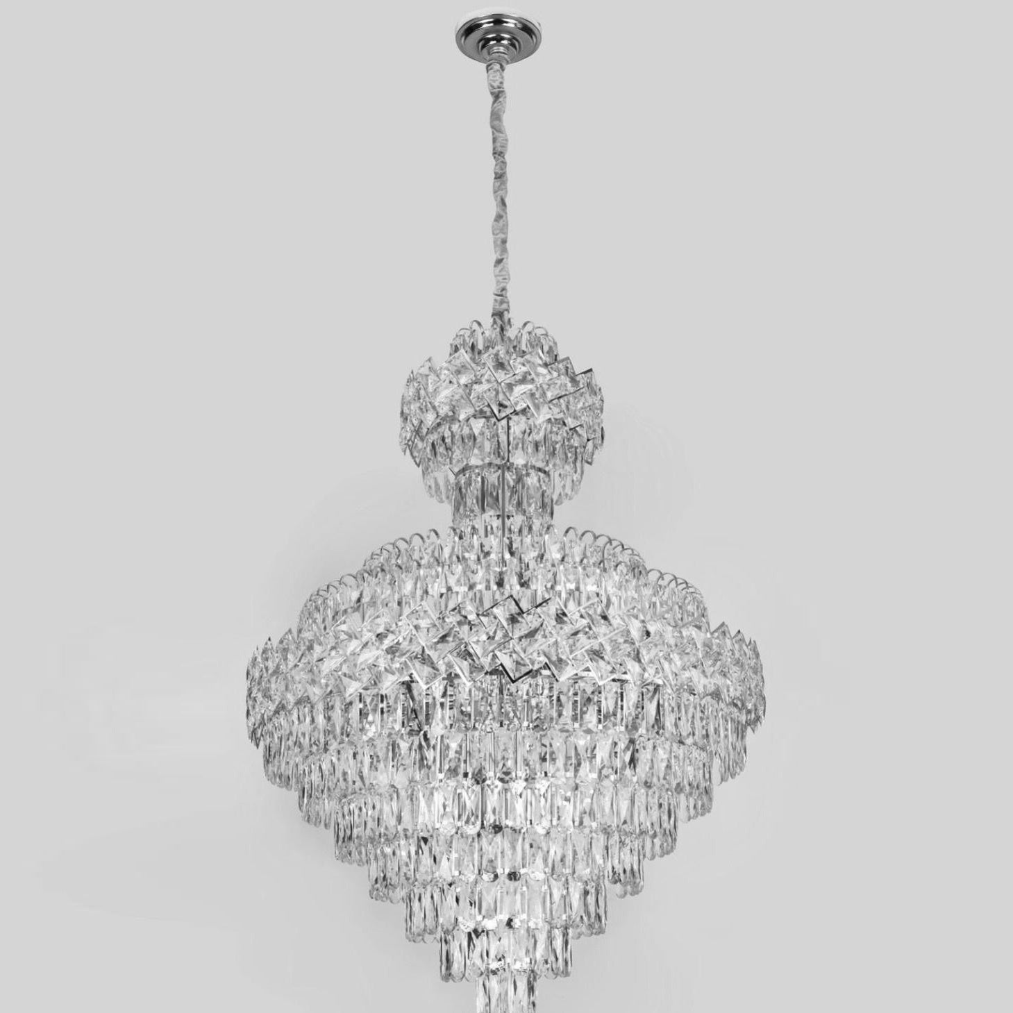 Полилей от кристал Malli Silver Grande Luxury 80x110CM