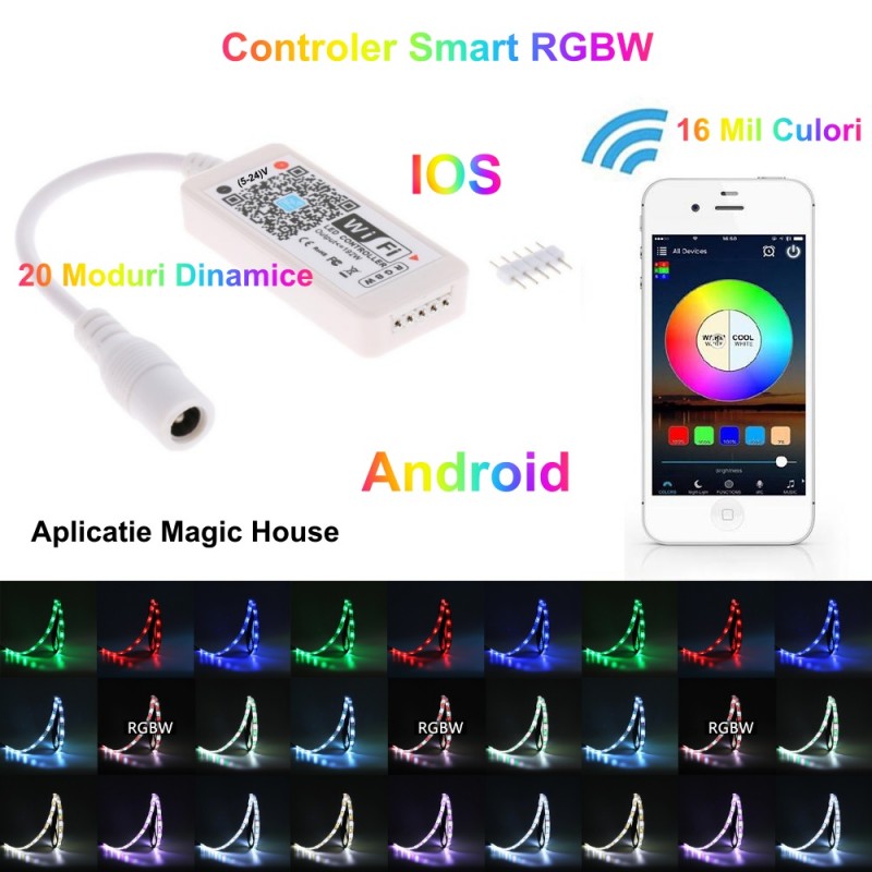 RGBW SMART Wifi контролер 8.5A 12V