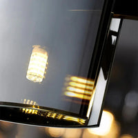 LED пендел Faye Black с 6 елемента, еквивалент 250W