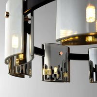 LED пендел Faye Black с 6 елемента, еквивалент 250W