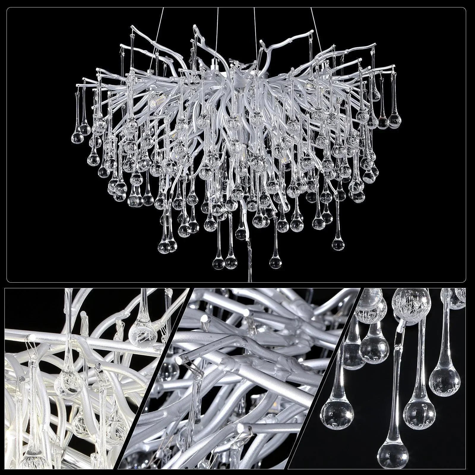 Полилей кристал LUXURY Silver Tears 60CM