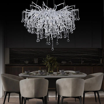 Полилей кристал LUXURY Silver Tears 45CM