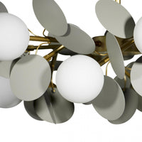 Осветително тяло висящо SELVA Gold & Grey матов абажур