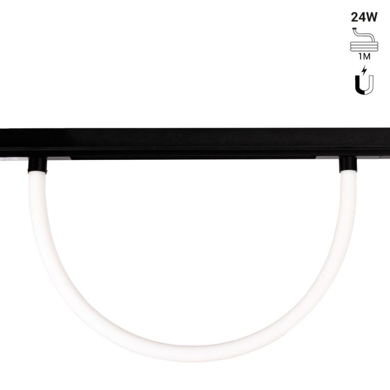 LED спот 7W 50cm магнитен черен гъвкав неон