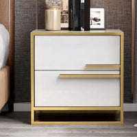 Нощно шкафче с 2 чекмеджета Luxury Line Simplicity бяло