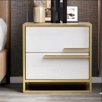 Нощно шкафче с 2 чекмеджета Luxury Line Simplicity бяло