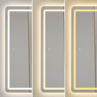 LED огледало с Touch 50x160cm свободностоящо златно с тъпи ъгли
