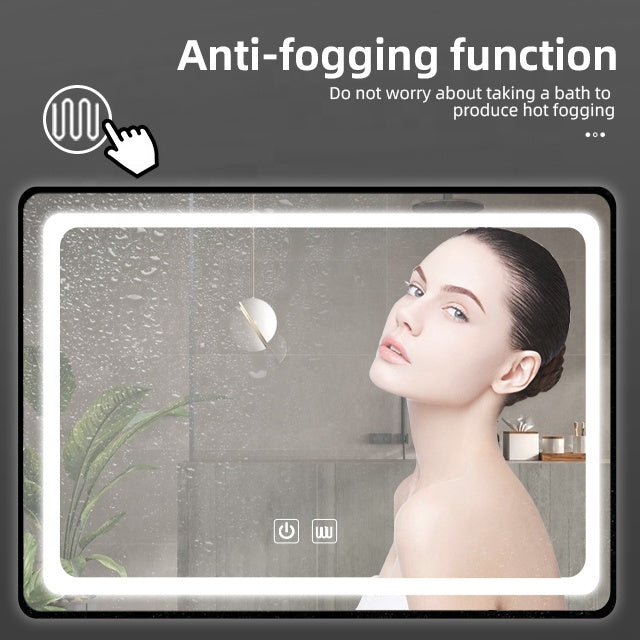 LED огледало 80x60cm с функция против замъгляване и Touch