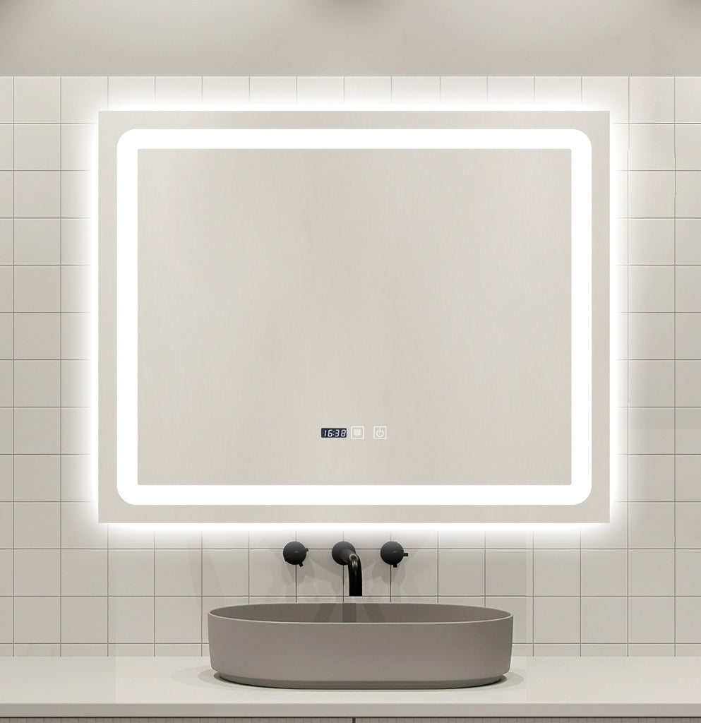 Oglinda Led 80X65Cm Functie Dezaburire Ceas Si Touch J49 Mirror