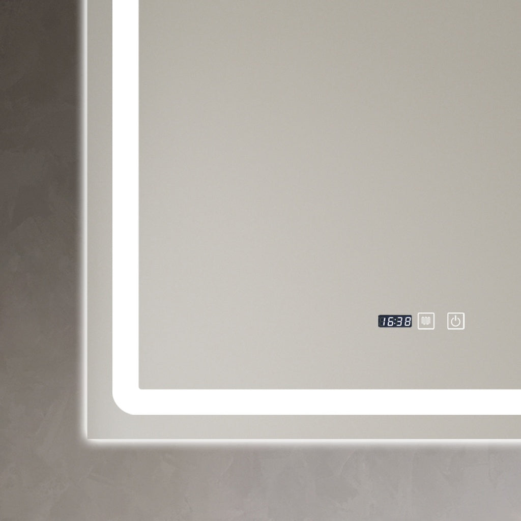 Oglinda Led 80X65Cm Functie Dezaburire Ceas Si Touch J49 Mirror