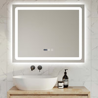 Oglinda Led 80X65Cm Functie Dezaburire Ceas Si Touch J49 Mirror