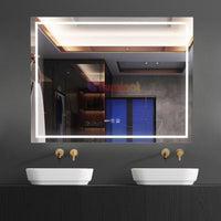 LED огледало 90X60cm с функция против замъгляване, Touch и часовник J16