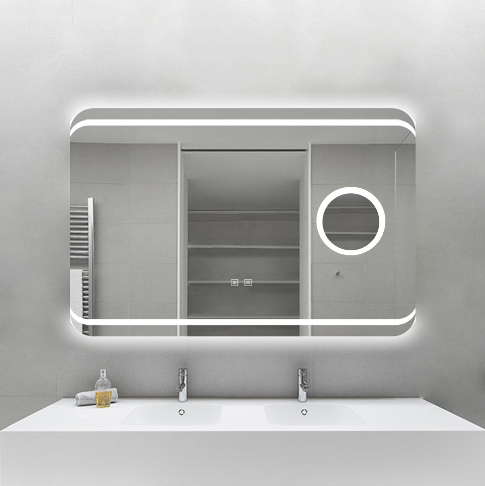 LED огледало 90x60cm с функция против замъгляване, Touch и лупа J41