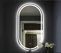 Овално LED огледало 60x80cm с функция против замъгляване и Touch J20