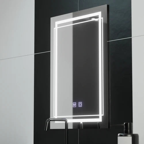 Oglinda LED Rectangulara 50x70cm Touch Sistem Dezaburire E37S 50x70CM / FRAMELESS LED MIRROR