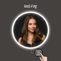 Кръгло LED огледало 70 cm с функция против замъгляване и Touch E12S