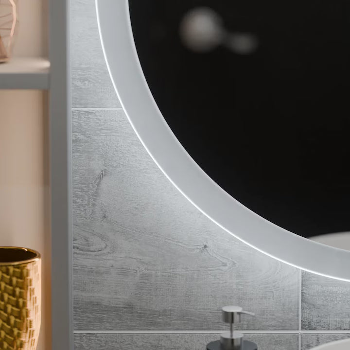 Кръгло LED огледало 70 cm с функция против замъгляване и Touch E12S