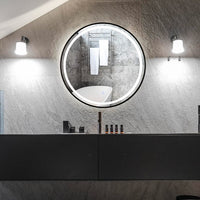 LED огледало кръгло 60cm с черна рамка, 4000K и Touch SPN71063
