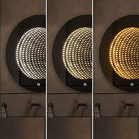 Кръгло LED огледало 3D Effect Infinity Mirror, 3 вида светлина и Touch J183