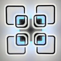 LED осветително тяло 4+4 SQUARE Gigant Black RGB Еквивалент 1000W Дистанционно