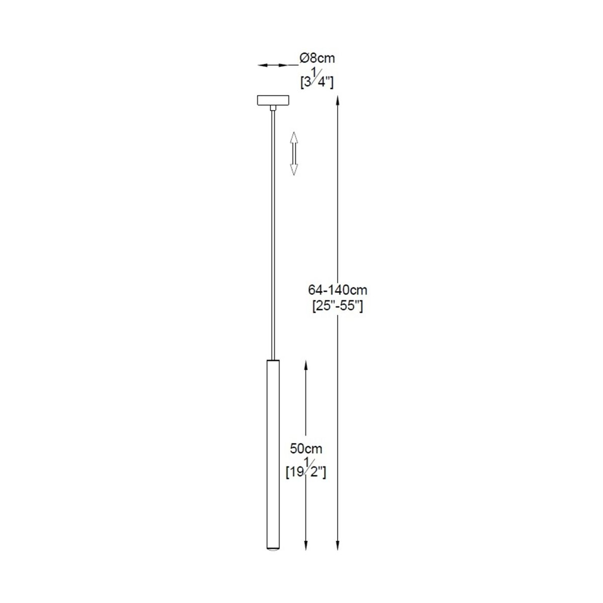 Пендел LED LOYA Black UltraSlim PearlBlack