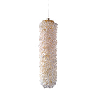 Пендел LED Cristal Sponge Цилиндричен Gold