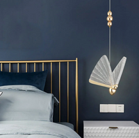 Пендел LED Modern Nordic Butterfly Gold